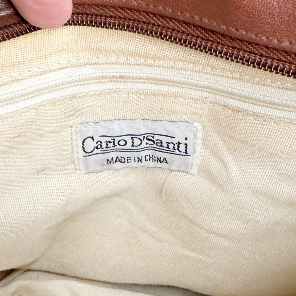 CARLO D’SANTI VEGAN LEATHER STRAW CROSSBODY - Picture 6 of 9